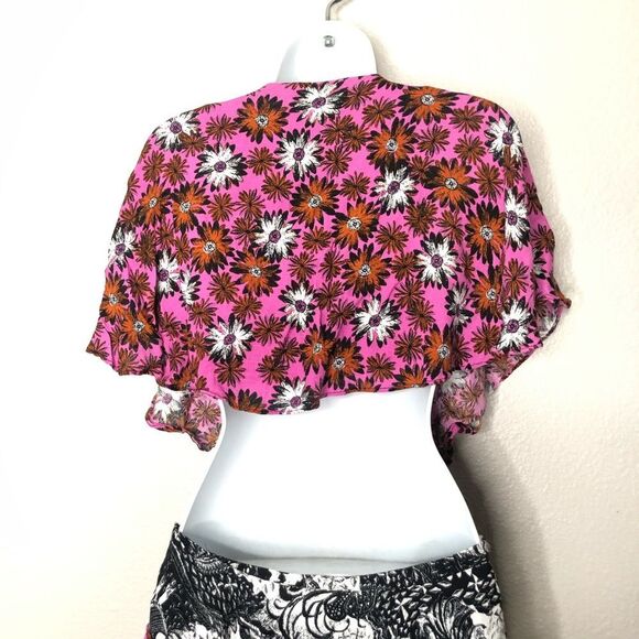 Free People Dark Star Mini Floral Open Back Boho  Dress Size XS - Picture 7 of 13